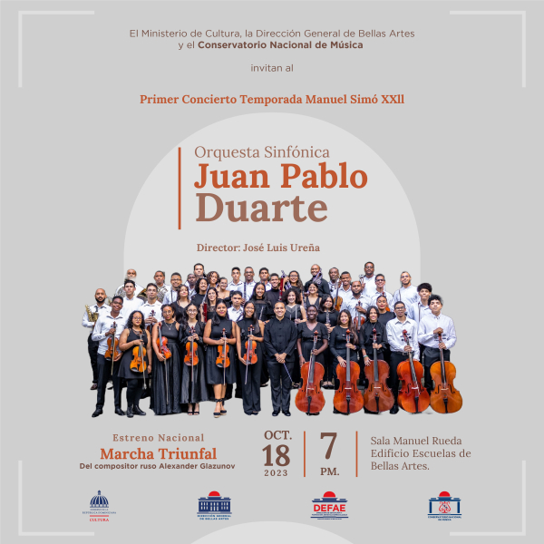 Primer concierto de la temporada sinfónica Manuel Simó XXII, con la orquesta sinfónica del Conservatorio Nacional de Música