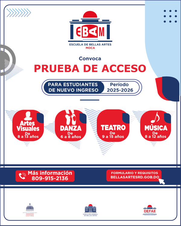 PRUEBA DE ACCESO BELLAS ARTES - MOCA, NUEVO INGRESO 2025-2026