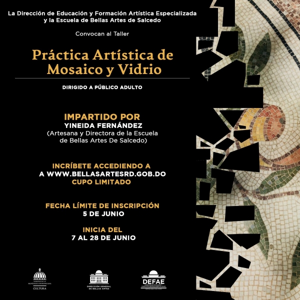 TALLER ARTÍSTICA MOSAICO Y VIDRIO, ESCUELA BELLAS ARTES - SALCEDO